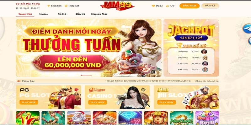 Đầu tiên cần truy cập vào trang chủ của nhà cái 